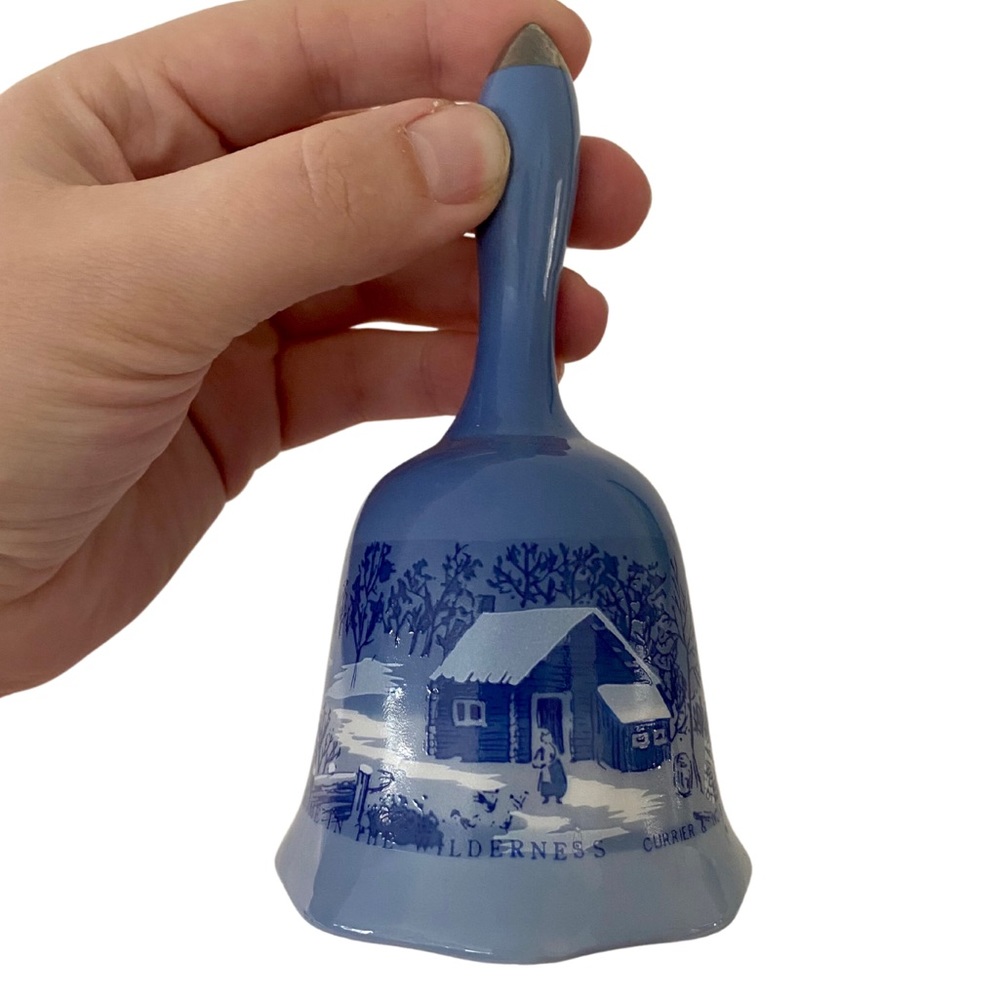 1970’s Vintage Currier & Ives Blue Bell Homestead in Winter
